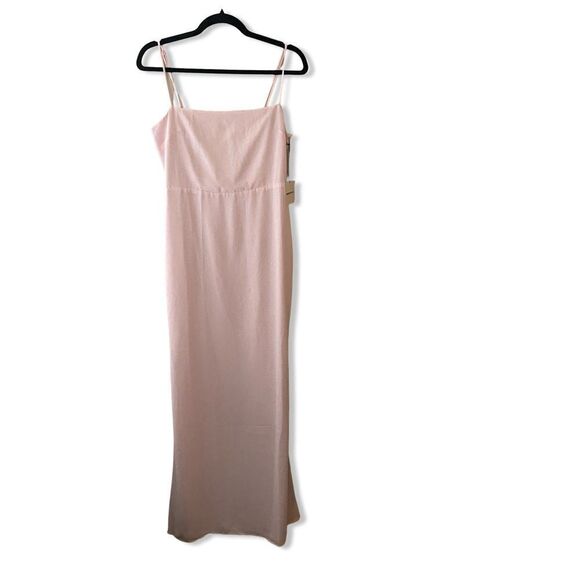 NWT Superdown Addison maxi dress blush pink chiffon slip Revolve M - Picture 4 of 10